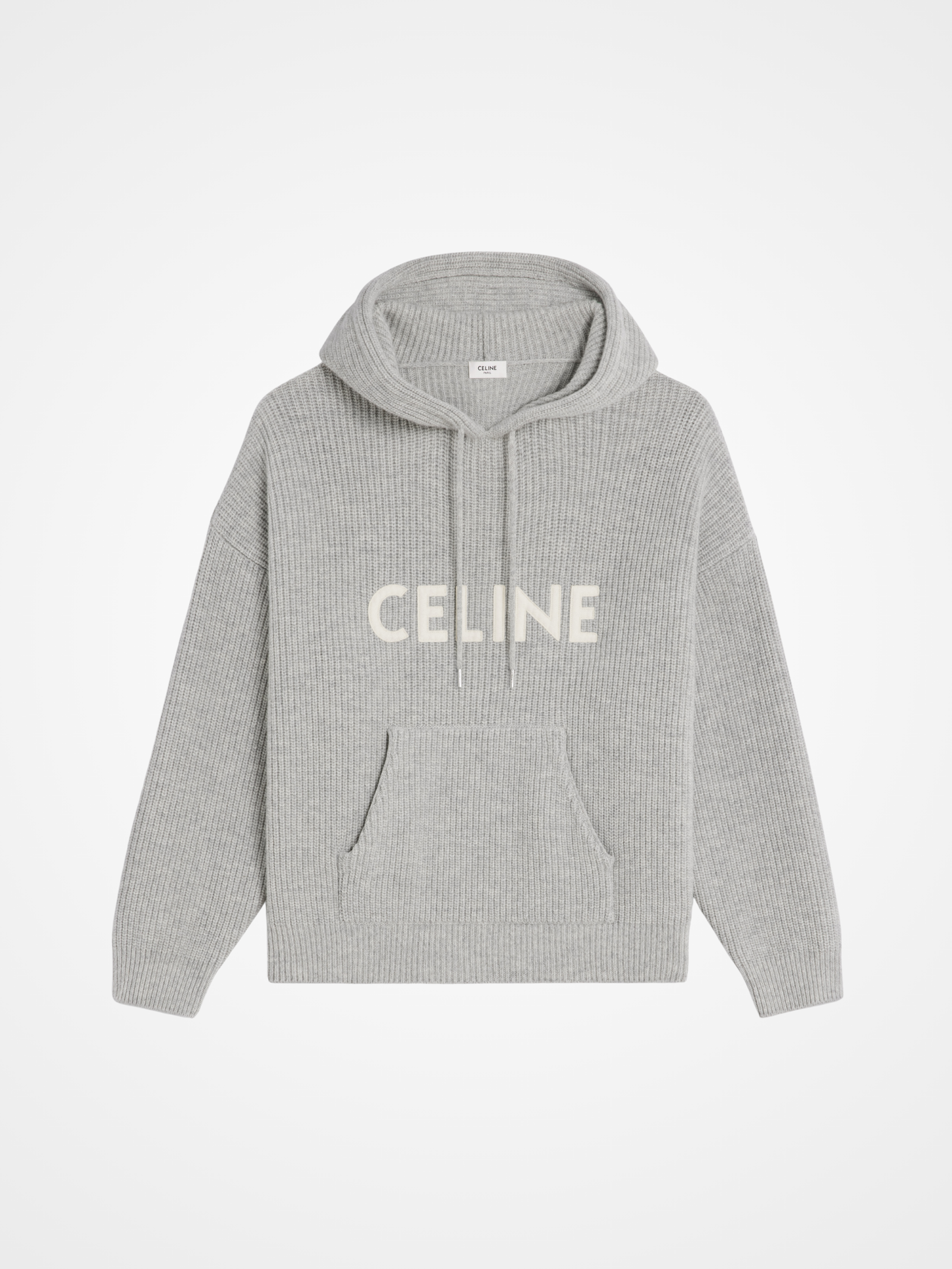 Hooded Sweater In Ribbed Wool